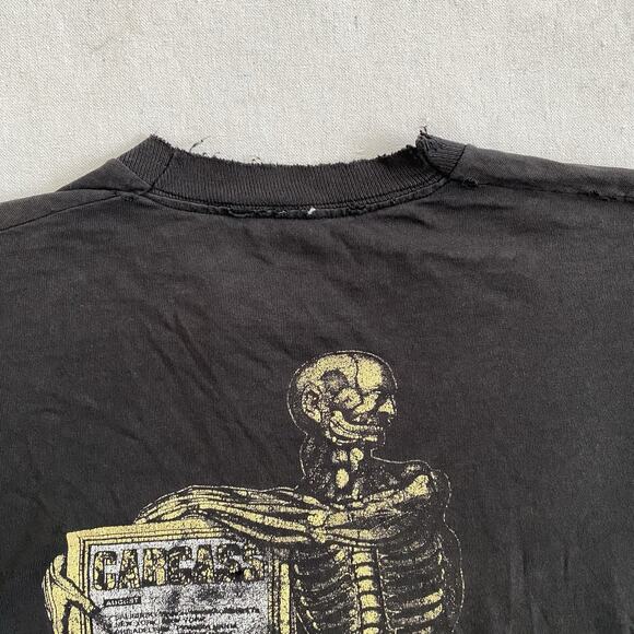 Vintage 90s Carcass Necroticism Death Metal Band Entombed Obituary T-Shirt XL - Picture 5 of 8